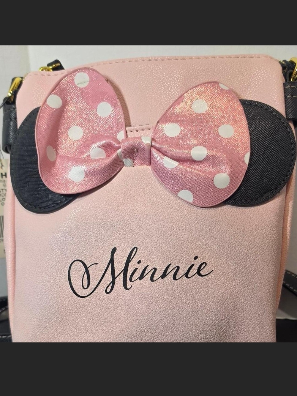 Danielle Nicole Pink Minnie Bow Mini Crossbody Bag